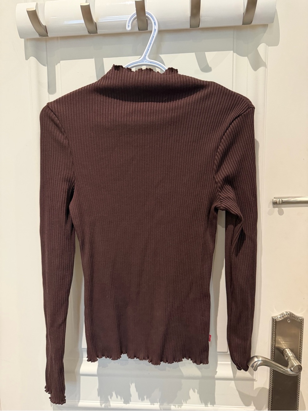 Levi's Brown Ribbed Mock Neck Sweater - Picture 2 of 6